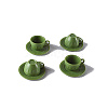 Plastic Tea Cup & Plate Miniature Ornaments PW-WG58236-03-1