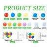 54Pcs 12 Style Food Grade Eco-Friendly Silicone Beads SIL-TA0001-66-13