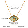 Ocean Natural Shell  Resin Pendant 304 Stainless Steel Cable Chain Necklaces for Women WGEB2E9-03-1