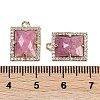 Natural Rhodonite Faceted Rectangle Pendants G-I375-05G-03-3