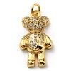 Brass with Cubic Zirconia Pendants KK-K341-30G-01-1