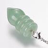 Natural Green Aventurine Pointed Dowsing Pendulums G-E338-07C-1