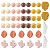 Beadthoven 12 Style Food Grade Eco-Friendly Silicone Beads SIL-BT0001-07-2