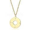 Fashionable Stainless Steel Compass Pendant Necklaces for Women's Daily Wear YQ3893-2-2