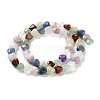 Natural Quartz Crystal & Red Jasper & Green Aventurine & Blue Aventurine & Lepidolite & Amethyst & Lemon Jade Beads Strands G-B022-39A-3