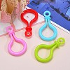 120Pcs 12 Colors Opaque Solid Color Bulb Shaped Plastic Push Gate Snap Keychain Clasp Findings KY-CJ0001-25-4