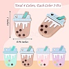 12Pcs 4 Colors Milk Tea Cup Silicone Beads JX705A-2