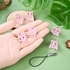 DIY Translucent Resin Pig Mobile Phone Strap Making Kits DIY-YW0011-16B-5