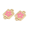 Brass Enamel Connector Charms KK-H078-03A-G01-2
