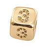 Brass Micro Pave Cubic Zirconia Beads ZIRC-L091-021G-03-1