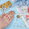 180Pcs 6 Style Tibetan Style Alloy Glue On Flat Pad Pendant Bails TIBEP-HS0001-02-3