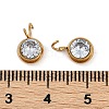 Ion Plating(IP) 304 Stainless Steel Micro Pave Cubic Zirconia Charms STAS-Z094-02G-10-3