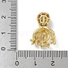 Rack Plating Brass Micro Pave Cubic Zirconia Pendants KK-G515-44A-G-3