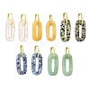 Gemstone Hoop Earrings for Women EJEW-JE07271-2