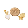 Rack Plating Heart Brass Stud Earrings for Women EJEW-C125-26G-7