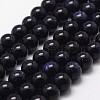 Blue Goldstone Beads Strands X-G-D840-81-10mm-1