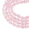 Electroplate Transparent Glass Beads Strands GLAA-TAC0028-009A-1