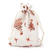 Christmas Theme Cotton Fabric Cloth Bag X-ABAG-H104-B-3