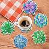 6Pcs Coaster DIY Diamond Painting Kit PW-WG24719-01-3