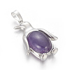 Natural Amethyst Pendants X-G-L512-A07-2