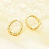 PVD Vacuum Plating 202 Stainless Steel Huggie Oval Hoop Earrings EJEW-H003-07G-06-2