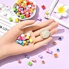 200Pcs 2 Styles Stripe Resin Beads RESI-YW0002-11-5