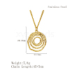 Stylish Stainless Steel Spiral Pendant Necklaces for Women YF9522-5-1