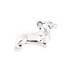 Tibetan Style Zinc Alloy Puppy Pendants TIBEP-R334-013AS-RS-1