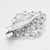 Hair Accessories Iron Alligator Hair Clip Findings X-MAK-WH0002-02P-2