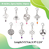 16Pcs 8 Style Chinese Knot Alloy Pendant Stitch Markers HJEW-NB00044-2