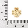 Brass Micro Pave Cubic Zirconia Slide Charms ZIRC-I068-06G-01-3