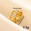 Fashionable 304 Stainless Steel Enamel Cuff Ring KR4254-2-1