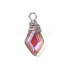 Copper Wired Glass Pendants PALLOY-JF02621-01-2