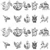 100 pcs 10 Style Tibetan Style Alloy Pendants TIBEP-CJ0001-34-1