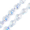 Electroplate Transparent Glass Beads Strands EGLA-N055-04A-2