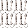 12Pcs Stainless Steel Keychain with Security Belt Clip KEYC-SC0001-17-1