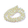 Synthetic Moonstone Beads Strands G-F142-10mm-14-2