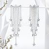 S925 Sterling Silver Tassel Star Stud Earrings LN1898-1