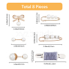 SUPERFINDINGS 8Pcs 8 Style Zinc Alloy Kilt Pin Brooches AJEW-FH0004-37-2