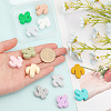 CHGCRAFT 18Pcs 18 Styles Food Grade Eco-Friendly Silicone Beads SIL-CA0001-70-3