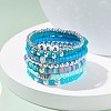 Handmade Polymer Clay Heishi Beads Stretch Bracelets Set BJEW-JB07390-2