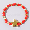 Chic Handcrafted Star Glass Seed Beaded Stretch Rings for Women QU5756-4-1