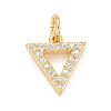 Eco-Friendly Brass Micro Pave Cubic Zirconia Pendants KK-M225-14G-1