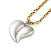 304 Stainless Steel Summer Beach Pendant Box Chain Necklaces NJEW-K389-01GP-01-2