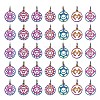 14Pcs 7 Style Chakra Theme Ion Plating(IP) 201 Stainless Steel Charms STAS-LS0001-70MC-2