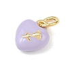 Brass Enamel Charms KK-P339-25G-04-2