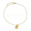 Ion Plating(IP) Initial Letter 304 Stainless Steel Pendant Necklace NJEW-R265-05G-B-2