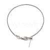 Rack Plating Brass Snake Chain Adjustable Slider Bracelets Making for Women BJEW-G735-11G-1