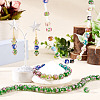 1 Strand Handmade Lampwork Inner Flower Rondelle Beads Strands LAMP-TA0002-72G-6