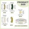 32Pcs 4 Colors Curved Tube Acrylic Beads DIY-TA0014-73-4